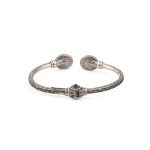 Gerochristo - Mediterranean Bracelet in 18K Gold and Sterling Silver with Ruby - Image 3