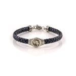 Athena Leather Bracelet - 925 Sterling Silver
