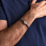 Minoan Phaistos Disc Leather Bracelet - 925 Sterling Silver - Image 3