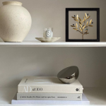 Διακοσμητικό Ξύλινο Κάδρο 25X25 cm – Κουκουβάγια Ορείχαλκος - Image 2