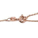 Black Round Eye Necklace with Cross - Sterling Silver and Rose Gold Plated - Image 3