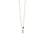 Black Enamel Cross Necklace – 14K Gold - Image 3