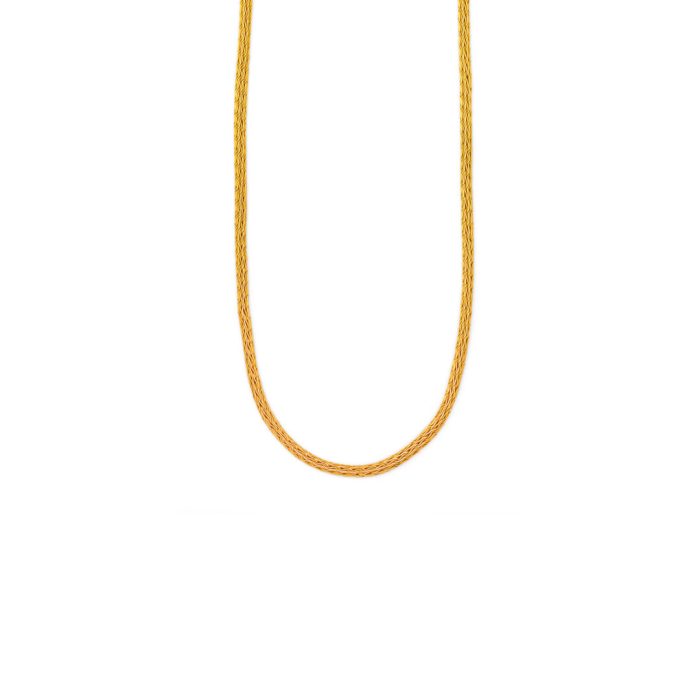 925 Sterling Silver and Gold Plated Byzantine Chain 45cm - Image 2