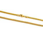 925 Sterling Silver and Gold Plated Byzantine Chain 50cm