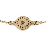 Blue Evil Eye Bracelet - 14K Yellow Gold - Image 3