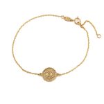 Round Eye Bracelet - 14K Yellow Gold