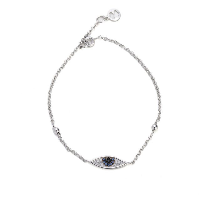 Sterling Silver Chain Bracelet with Eye - Image 1