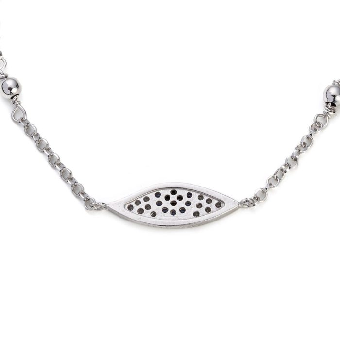 Sterling Silver Chain Bracelet with Eye - Image 3