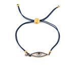 Evil Eye Bracelet with Zircon - Silver and Gold Plated