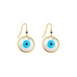 Sterling silver Gold Plated Eye hook earrings