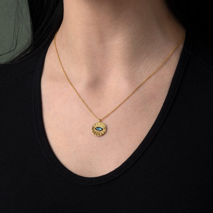 Sterling silver Round Necklace with an Eye - Image 2