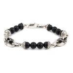 Βραχιόλι από Ασήμι 925 με Onyx Πέτρες
