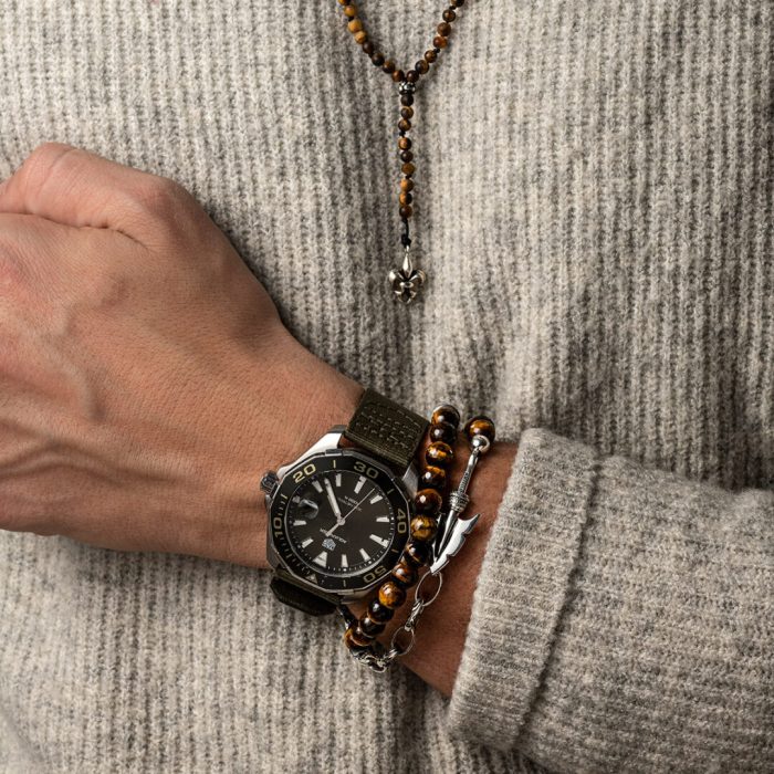 Βραχιόλι Βέλος με Πέτρες Tiger Eye – Ασήμι 925 - Image 2
