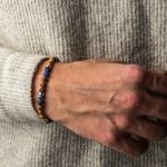 Sterling silver bracelet with sodalite jasper agate beads - Image 3