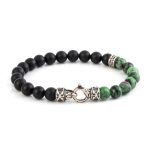 Meander Bracelet – 925 Sterling Silver with Black Onyx Beads - Image 3