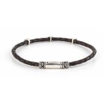 Meander Leather Bracelet - 925 Sterling Silver - Image 3