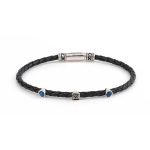 Meander Leather Bracelet - 925 Sterling Silver