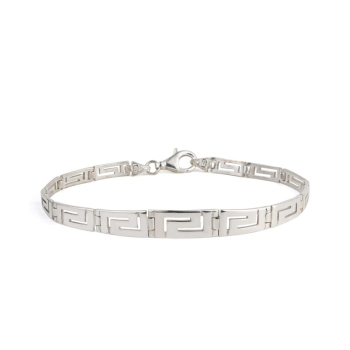 Meander Link Bracelet in Sterling Silver
