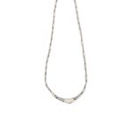 White Opal Meander Necklace - Sterling Silver