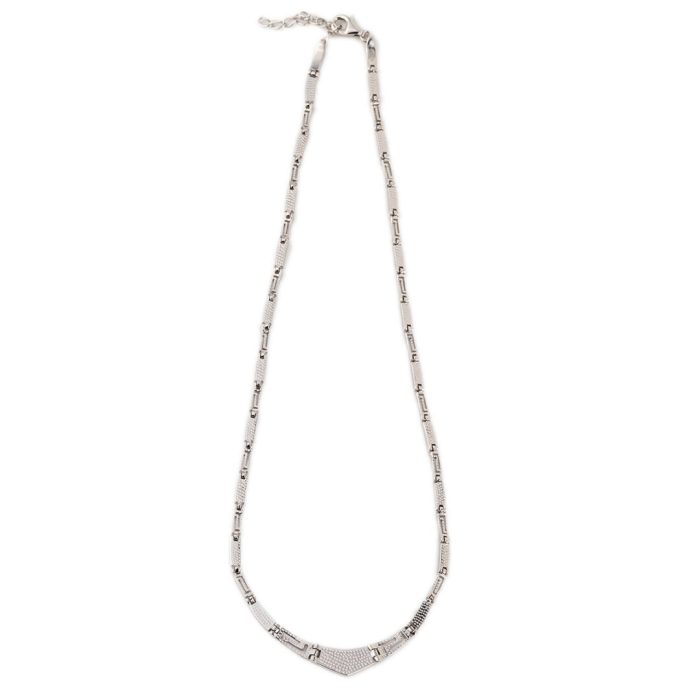 White Opal Meander Necklace - Sterling Silver - Image 2