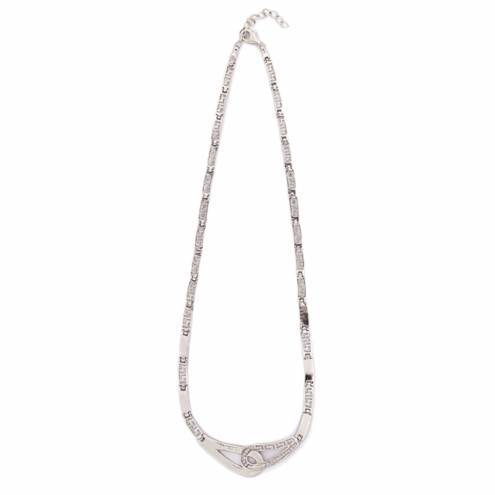 Meandros Necklace - Sterling Silver and Blue Opal - Image 2