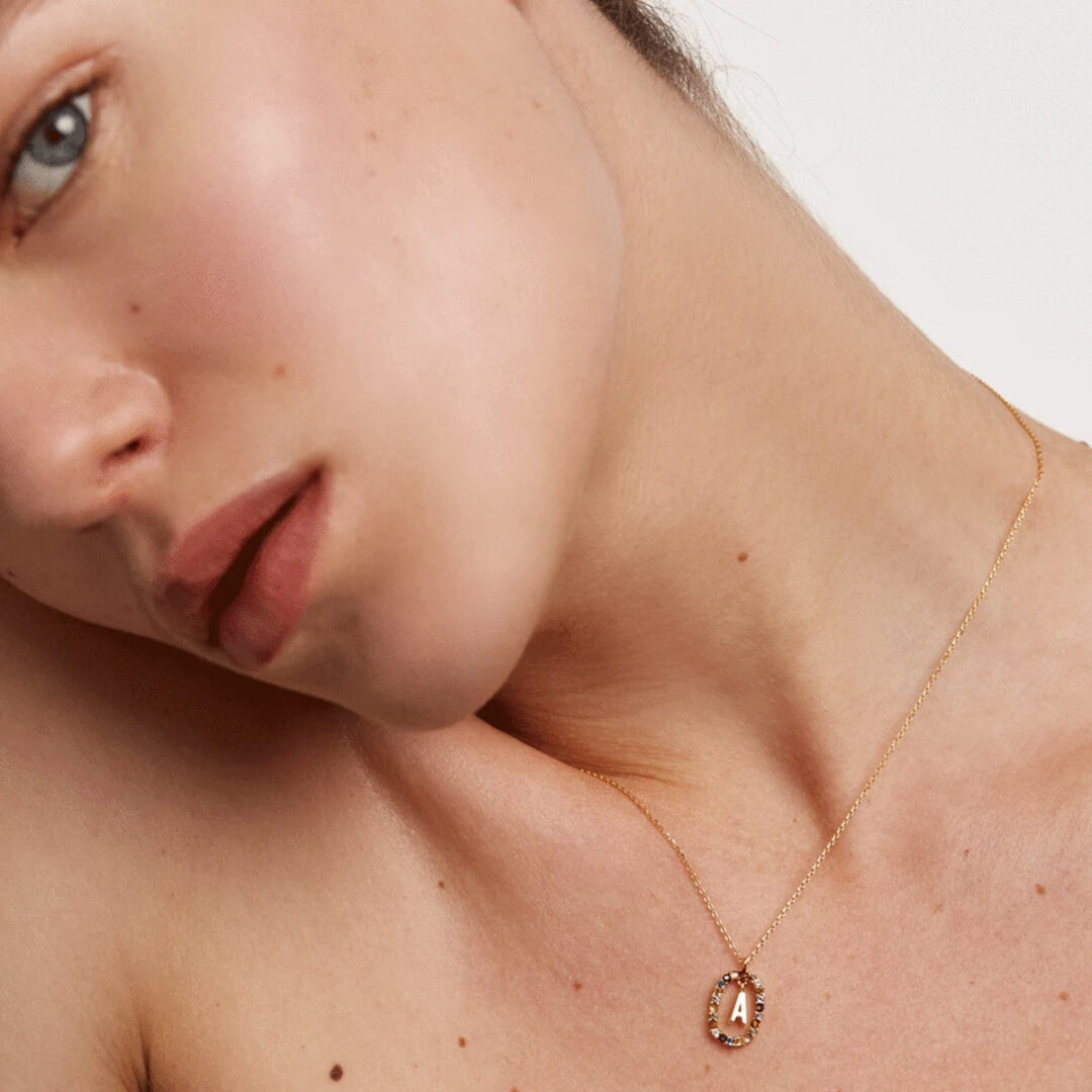 CO01-260-E Κολιέ PD PAOLA με Μονόγραμμα Α - Ασήμι 925 με επιχρύσωμα 18Κ - Image 4