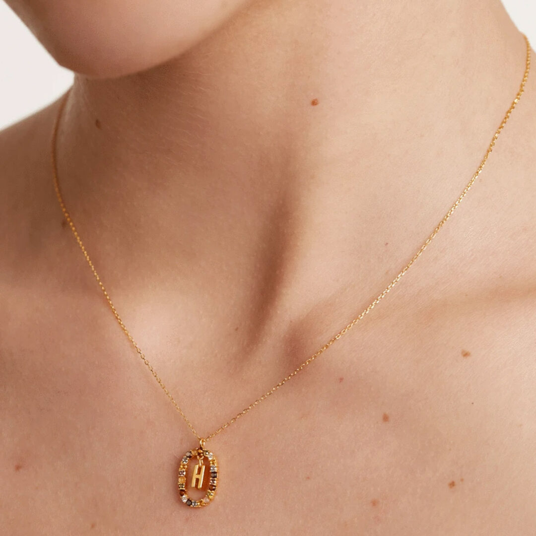 CO01-267-E PD Paola Letter H Necklace - 18k Gold plating - Image 4