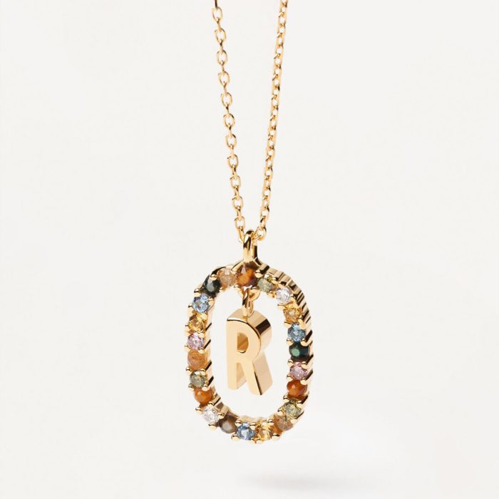 PD Paola Letter R Necklace - 18k Gold plating - Image 3