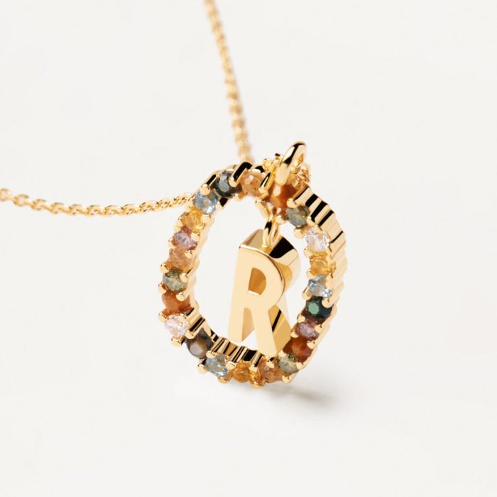 PD Paola Letter R Necklace - 18k Gold plating - Image 5