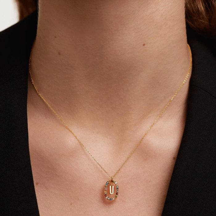 PD Paola Letter U Necklace - 18k Gold plating - Image 2