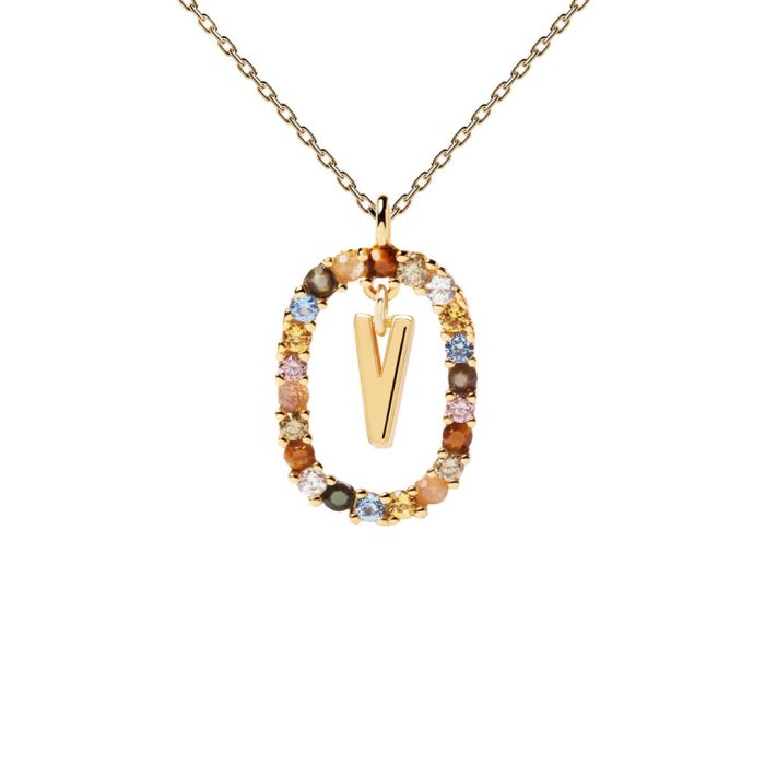 PD Paola Letter V Necklace - 18k Gold plating - Image 1
