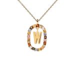 PD Paola Letter W Necklace - 18k Gold plating