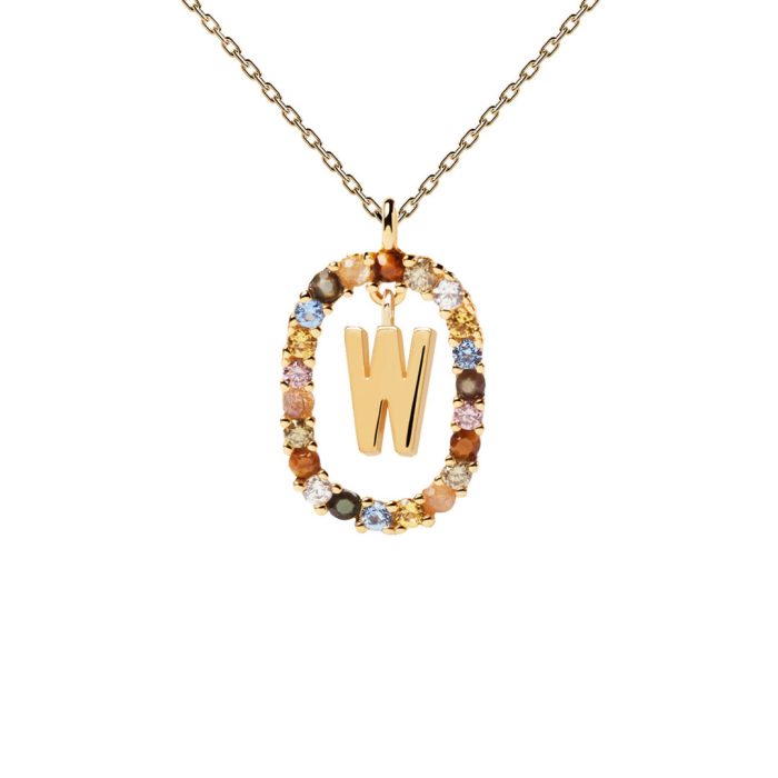 PD Paola Letter W Necklace - 18k Gold plating - Image 1