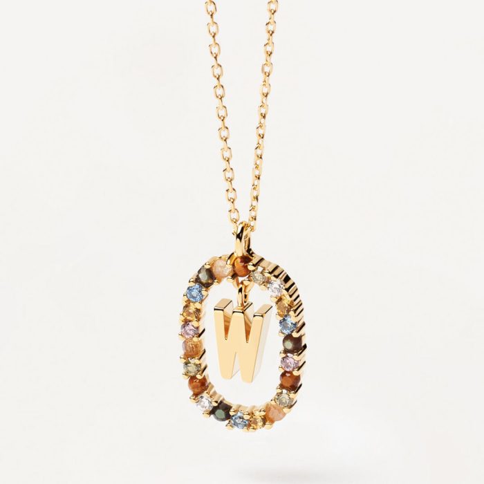 PD Paola Letter W Necklace - 18k Gold plating - Image 3