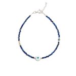 Round Evil Eye Lapis Bracelet