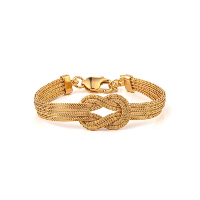 Knot Chain Bracelet Gold Plated
