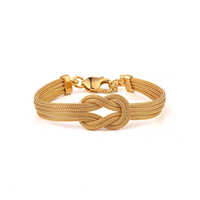Knot Chain Bracelet Gold Plated