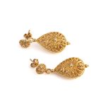 Kallisto Dangle and Drop Earrings in Gold Plated silver - Image 2