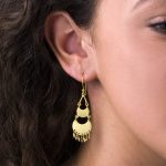 Σκουλαρίκια Boho με Τουρμαλίνη – Ασήμι 925 Επιχρυσωμένο - Image 2