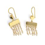 Amazonite and Pearls Dangle Earrings - Image 3