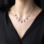 925 Sterling Silver and Gold Plated Necklace with Tanzanite - Image 2