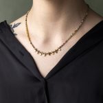 Tourmaline Gemstone Necklace - 925 Sterling Silver and Gold Plated - Image 2