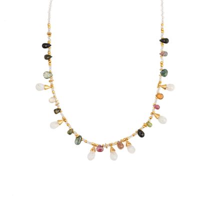 Moonstone and Tourmaline Necklace