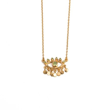 Eye Necklace with Peridot
