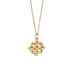 Κολιέ Λουλούδι Blue Topaz – Επιχρυσωμένο Ασήμι 925 - Image 3