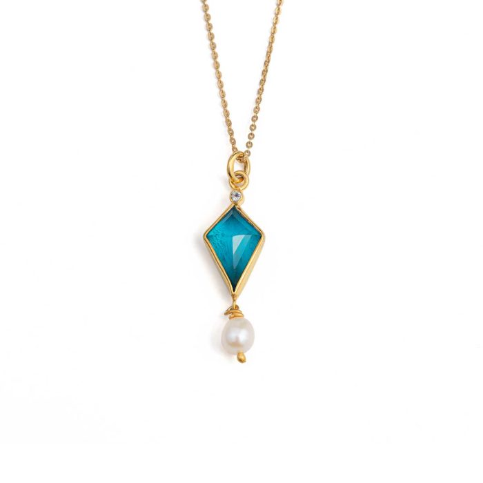 925 Sterling Silver and Gold Plated Pariba Necklace - Image 1