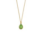 Κολιέ Σταγόνα με Green Copper – Επιχρυσωμένο Ασήμι 925