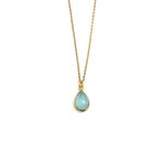 Κολιέ Σταγόνα με Amazonite – Επιχρυσωμένο Ασήμι 925