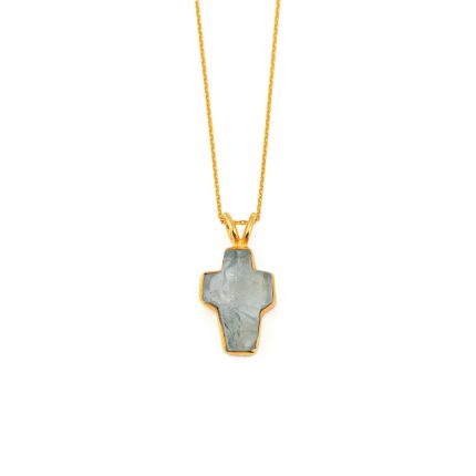 Blue topaz Cross Necklace