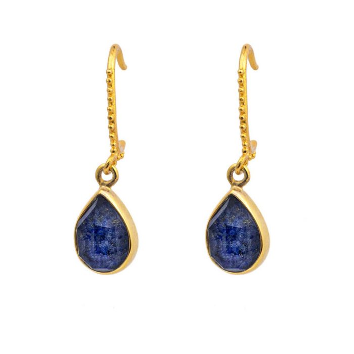 Lapis Teardrop Earrings - Image 1